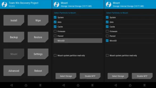 twrp mount system