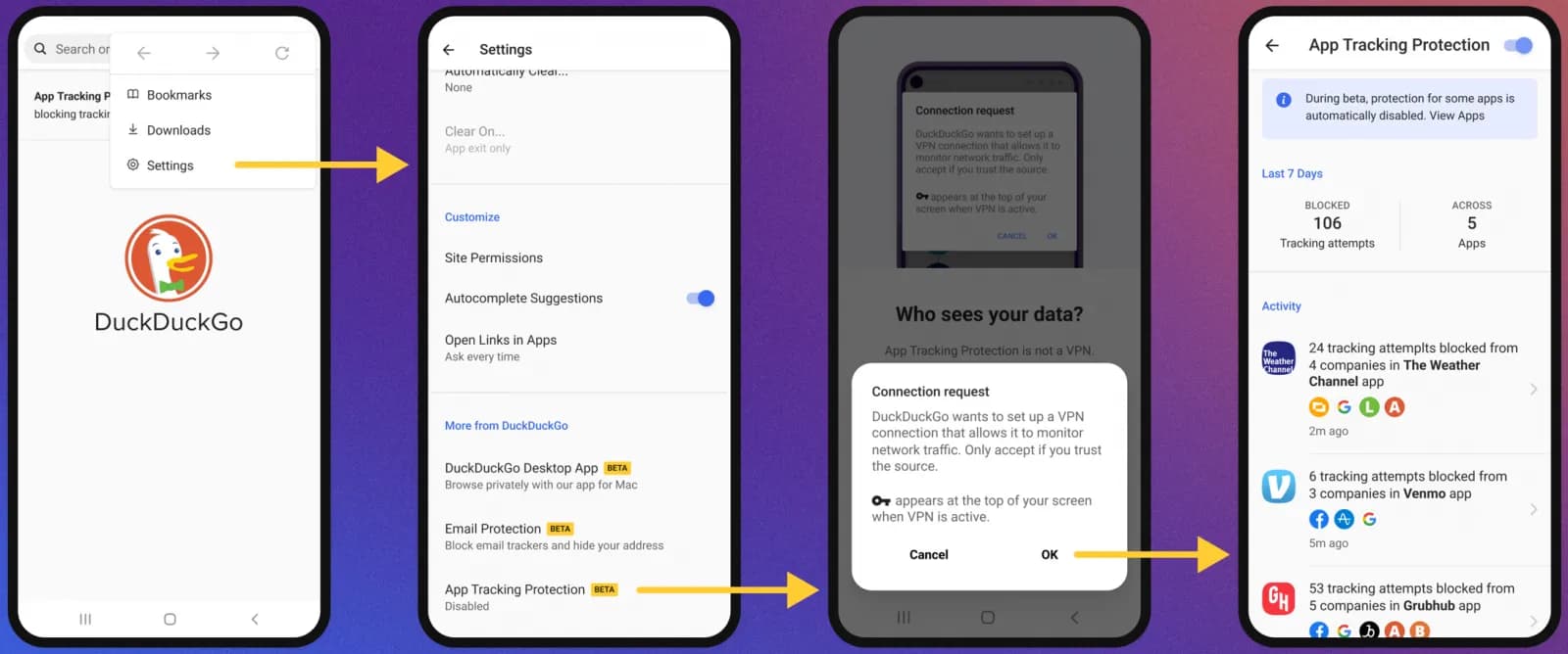 How to block trackers in DuckDuckGo Android app