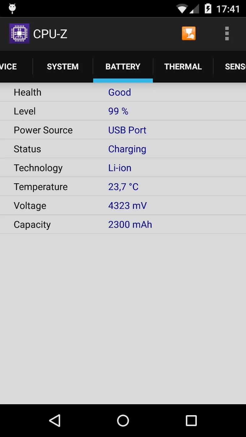 cpu-z battery stats