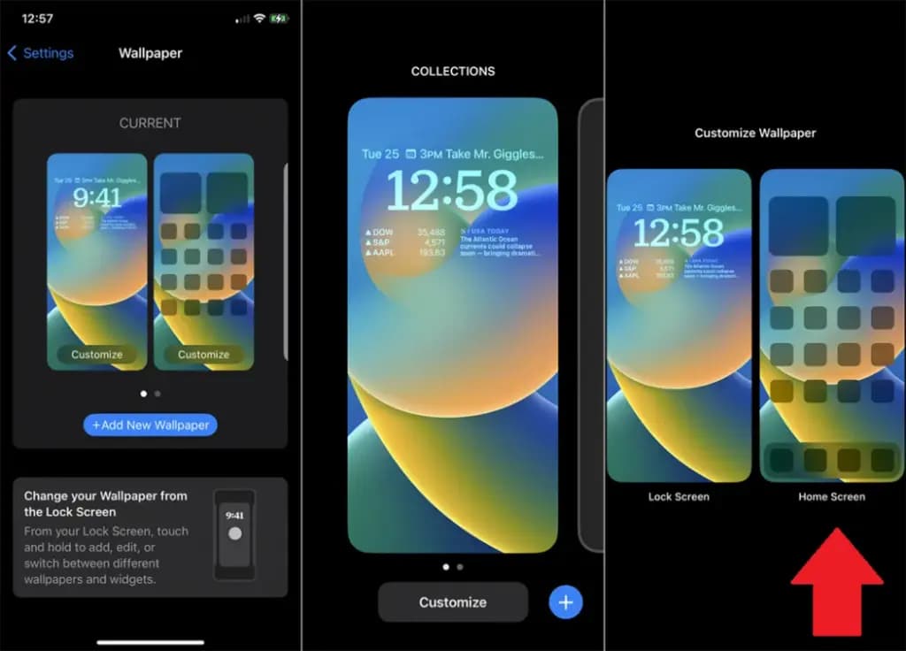 customize your home screen ios