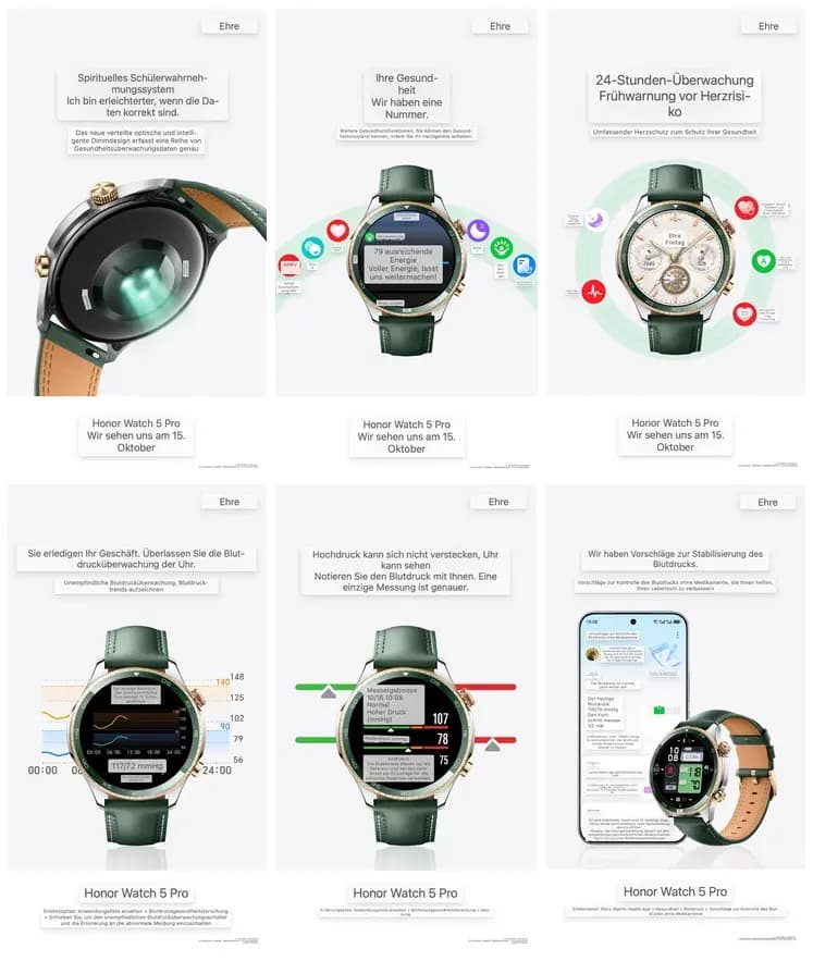 Honor Watch 5 Pro images and functions