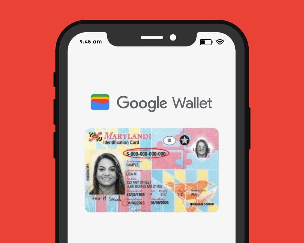 driving license on Google Wallet