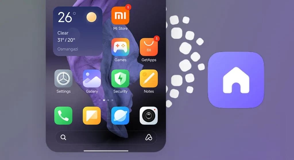 HyperOS homescreen