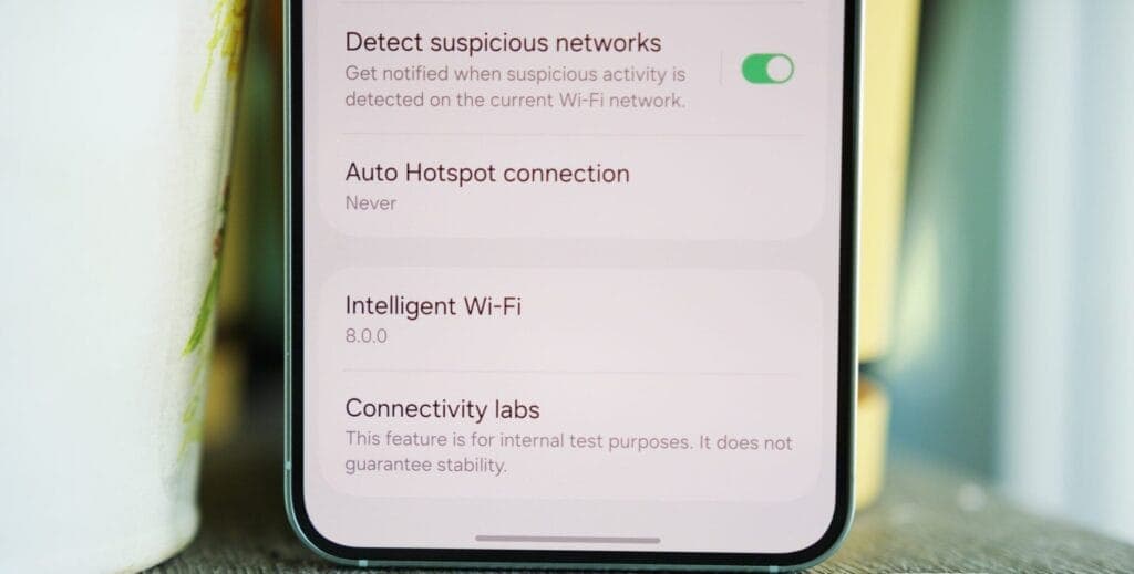 samsung Intelligent Wi-Fi settings