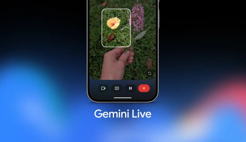gemini live with a flower