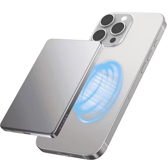 Ultra-Slim Magnetic Power Bank 5000mAh Fast Charging Wireless Charger