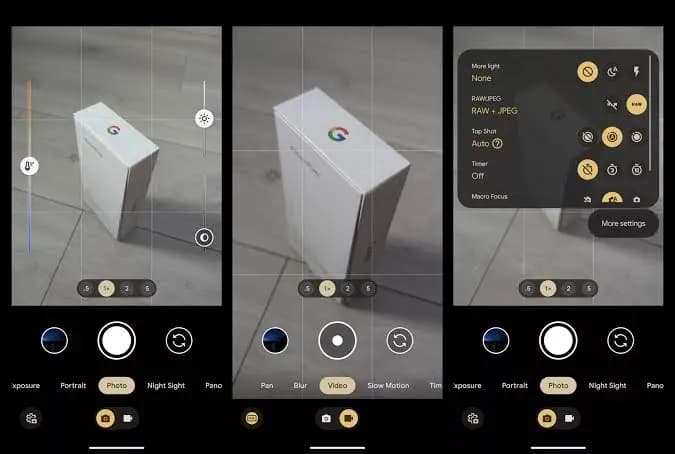 gogole pixel camera app