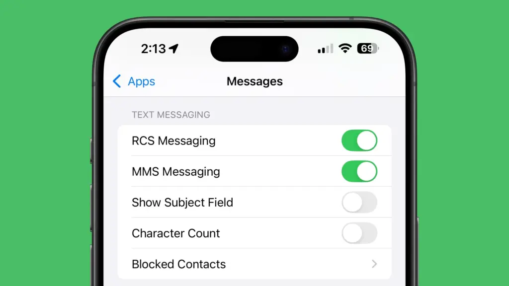 RCS messaging