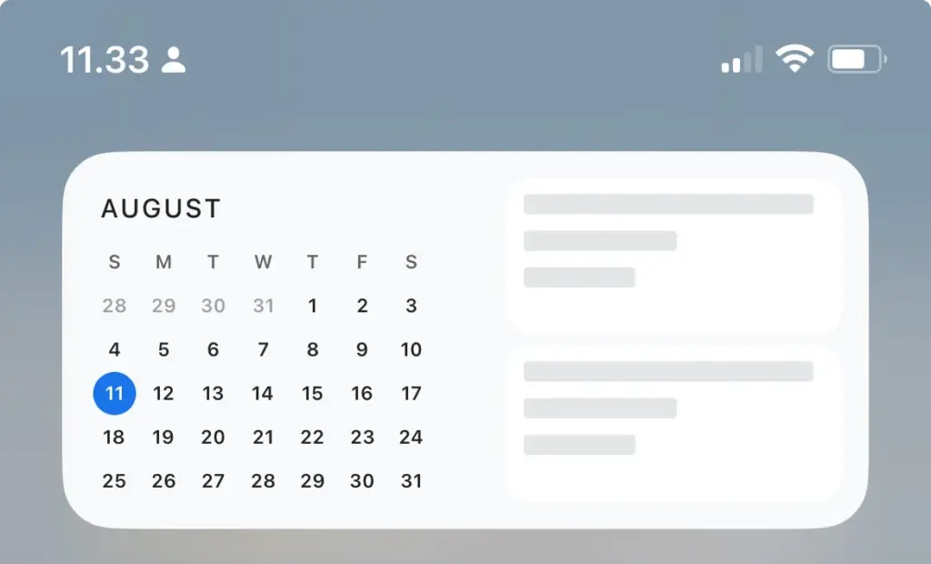 Google Calendar widgets