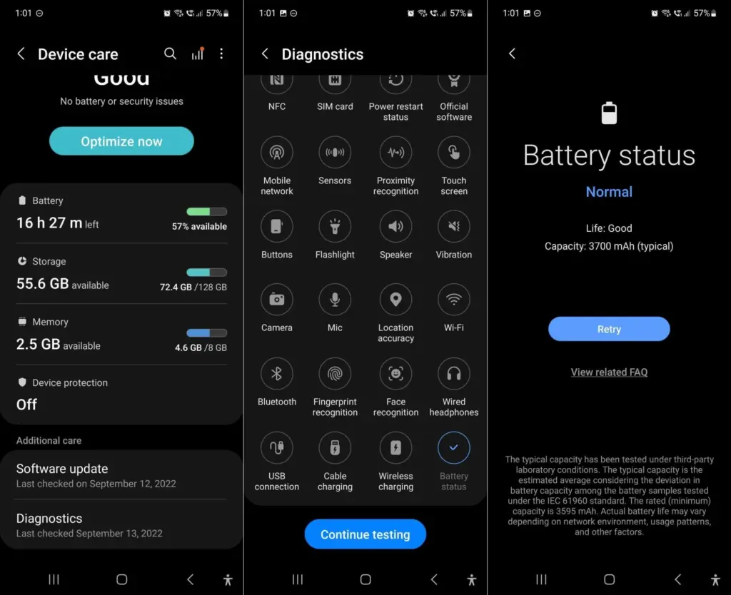 samsung battery health