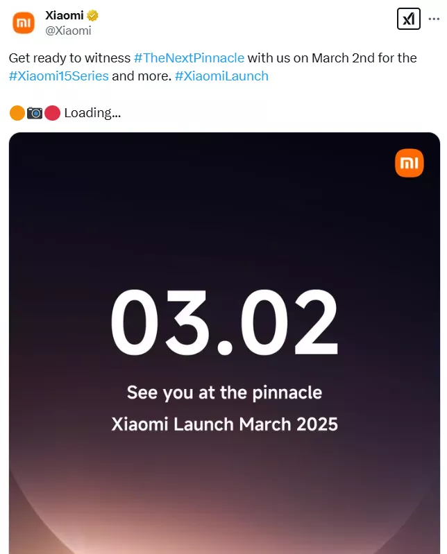 global launch date for the Xiaomi 15 Ultra