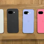 Google Pixel 9A white black pink e1743565643712