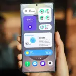 hand holding a galaxy s smartpho