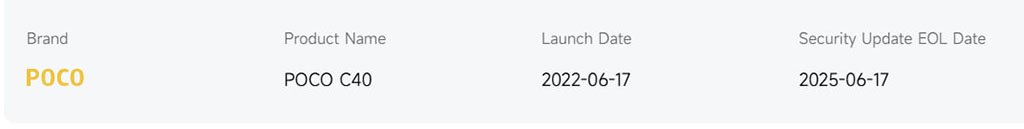 7 new devices will receive HyperOS next month 7 poco C40 eol