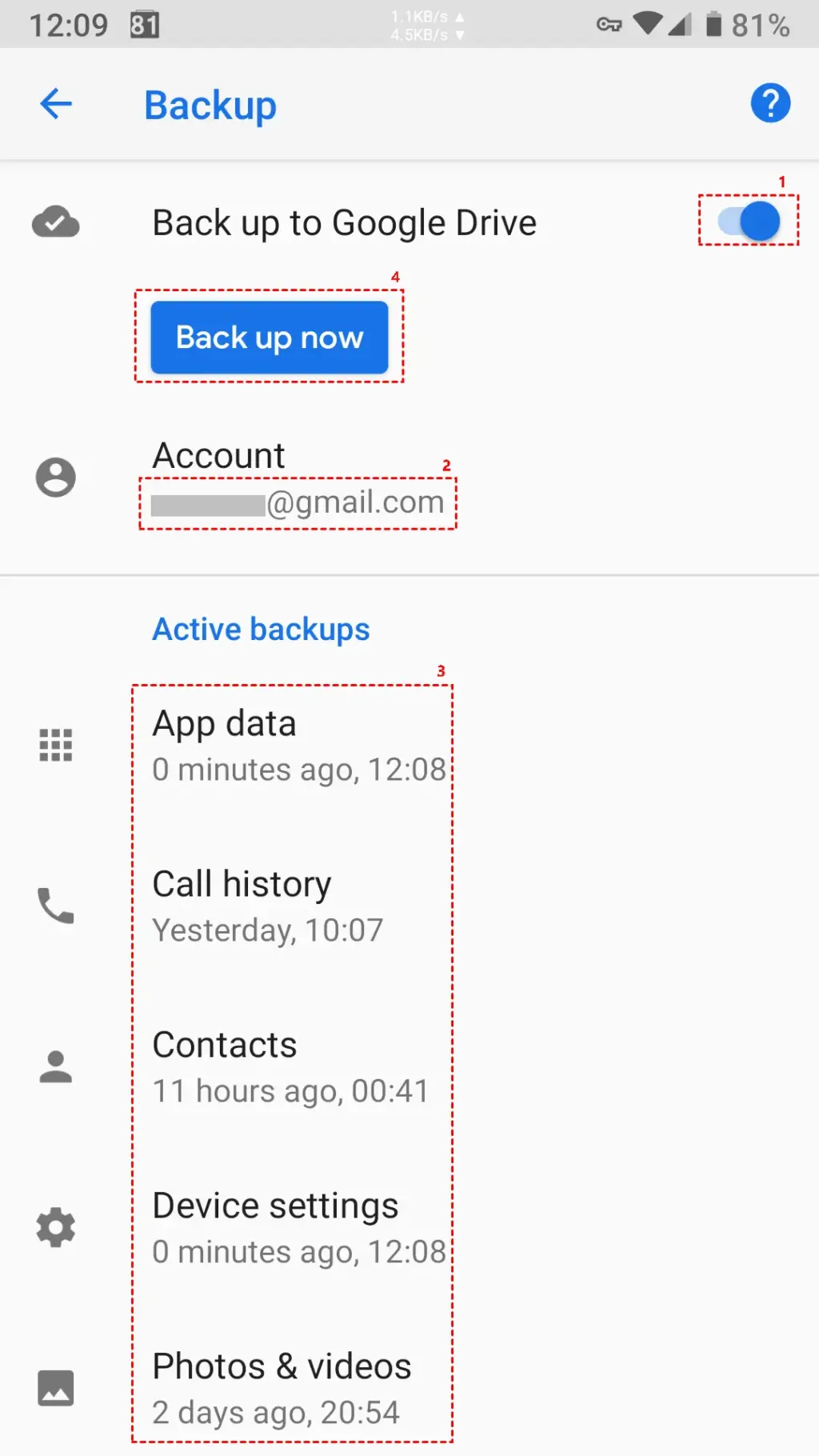 How to back up your Android phone 6 google backup data