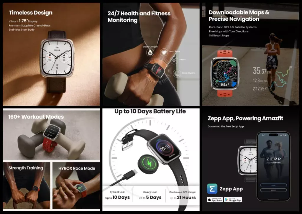 Amazfit Active 2 Square premium smartwatch launched globally 8 amazfit active 2 square