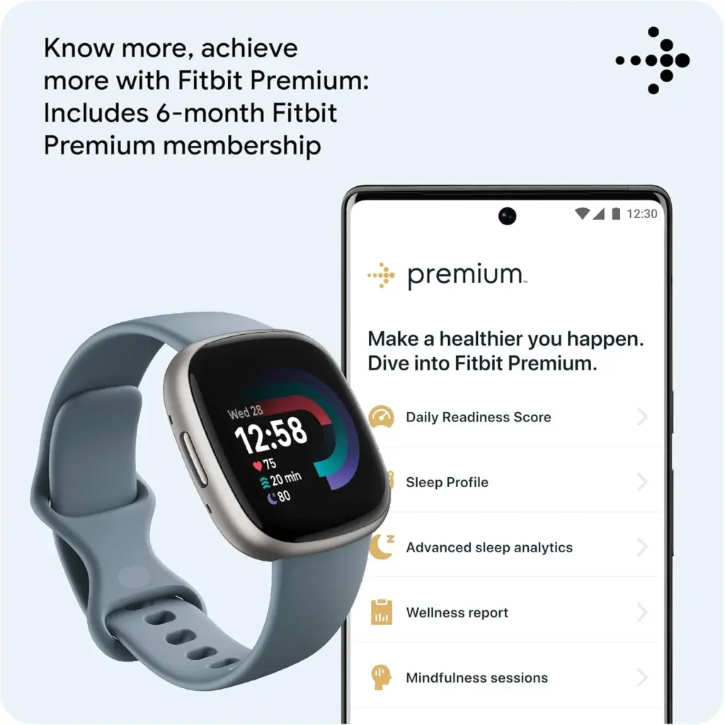 Fitbit Versa 4 - a premium smartwatch and fitness tracker - on sale 9 fit bit versa 4 premium