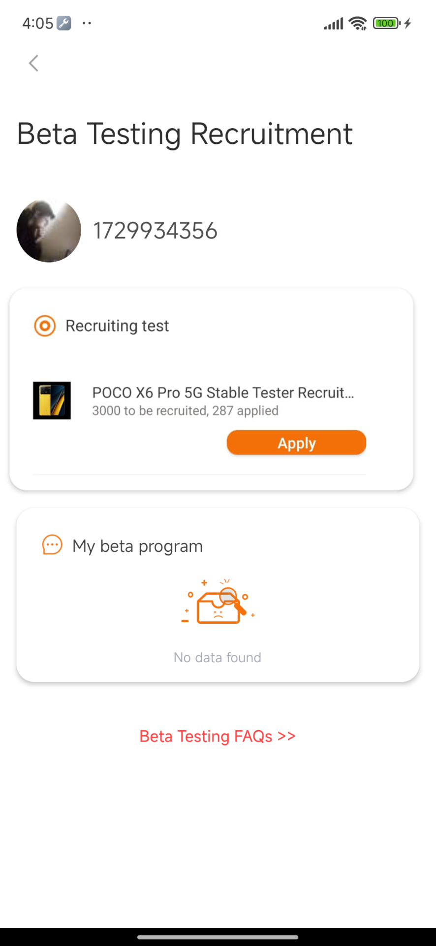 Beta Testing Page