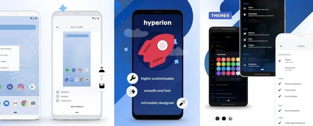 Some of the best Android Launchers in 2025 8 hyperios launcher Android