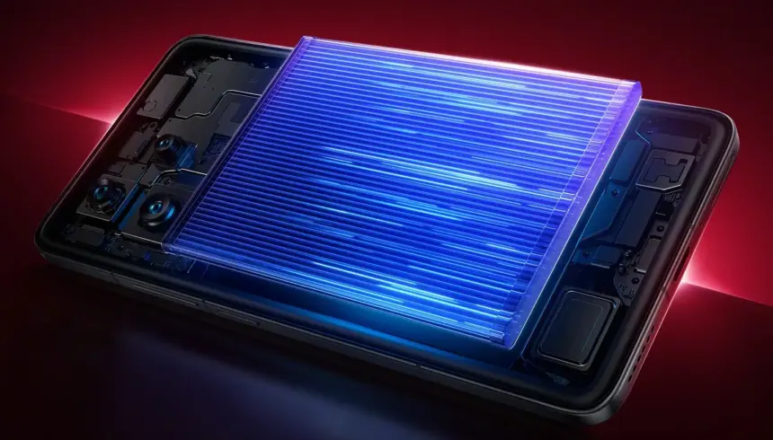 Redmi phone showing the battery