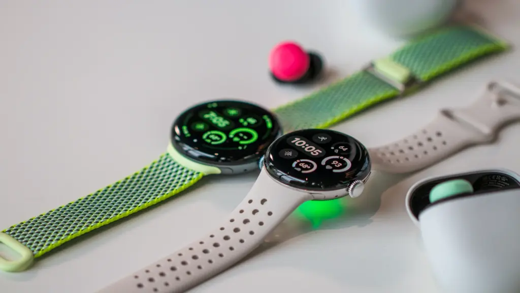 Best Google Pixel Watch 4 alternatives you can buy right now 1 google pixel watch 3 with grey and green wristband