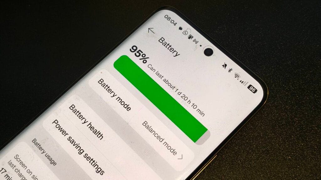 battery life on an android phone