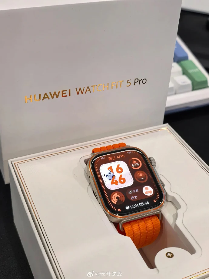 First Look at Huawei Watch Fit 5 Pro - Sleeker Design and Larger Display Spotted